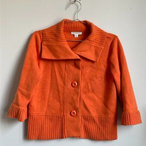 Banana Republic 3/4 Sleeves Orange Cardigan